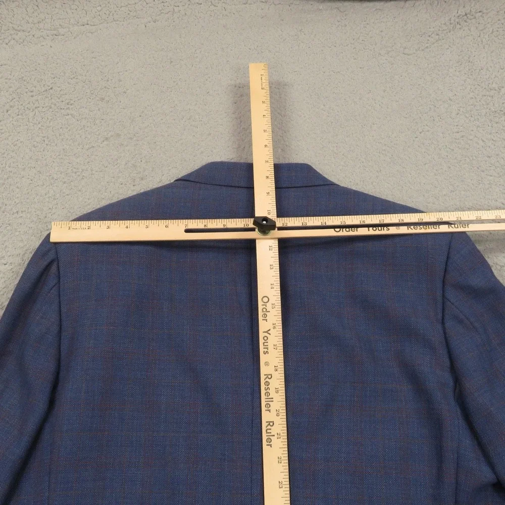 Lubiam Blazer 48R High Twist Virgin Wool 3/2 Roll Check Sport Coat LMB 1911 Mens